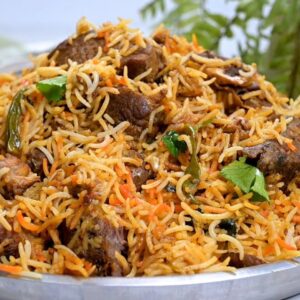 Beef Biryani (Made with large basmati rice)